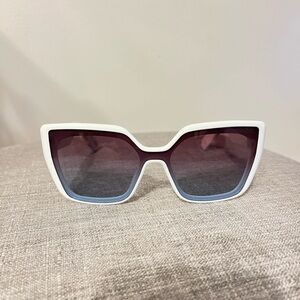 Dior White Frame with Purple Lenses Sunglasses